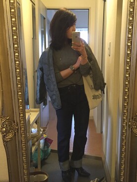 「TODAYFUL（トゥデイフル）のVintageトートバッグ（トートバッグ）」を使った、yayoiさん（レディース・155cm）の春コーディネート