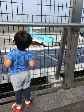 「飛行機」｜「アイテム（その他）」を使った、yさん（キッズ・90cm）の春コーディネート