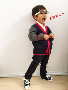 「正月」｜「アイテム（その他）」を使った、yさん（キッズ・90cm）の冬コーディネート