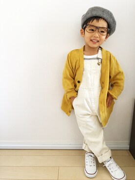 「オールスター」｜「アイテム（サロペット/オーバーオール）」を使った、yさん（キッズ・90cm）の春コーディネート