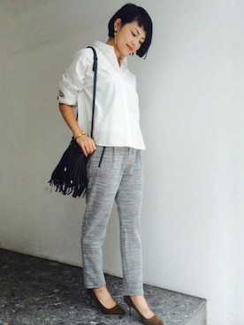 「ツイードパンツ」｜GALLARDAGALANTEさん（レディース・160cm）の夏コーディネート