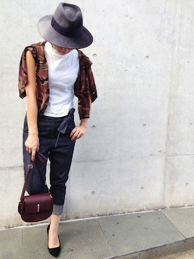 「gallardagalante」｜「アイテム（キャミソール）」を使った、GALLARDAGALANTEさん（レディース・158cm）の夏コーディネート