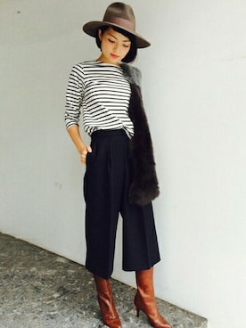 「ハットコーデ」｜GALLARDAGALANTEさん（レディース・160cm）の秋コーディネート