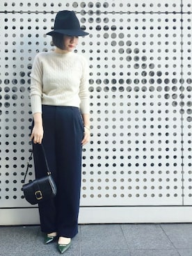 「ハットコーデ」｜GALLARDAGALANTEさん（レディース・160cm）の秋コーディネート