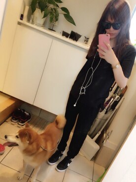 「NIKE（ナイキ）のNIKE/ナイキ グランドテラス 654495（スニーカー）」を使った、ririさん（レディース・157cm）の夏コーディネート