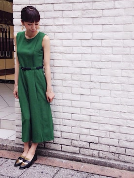 「アイテム（サロペット/オーバーオール）」を使った、YUKINObySEEPS仙台フォーラスさん（レディース・157cm・20代）の夏コーディネート