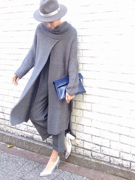 「OUTRO SOL（アウトロ ソル）のアイテム」を使った、YUKINObySEEPS仙台フォーラスさん（レディース・157cm）の秋コーディネート