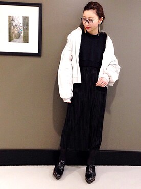 「OUTRO SOL（アウトロ ソル）のアイテム」を使った、YUKINObySEEPS仙台フォーラスさん（レディース・157cm）の春コーディネート