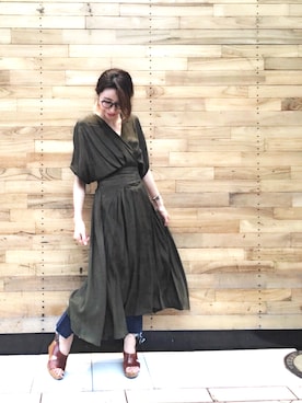 「OUTRO SOL（アウトロ ソル）のアイテム」を使った、YUKINObySEEPS仙台フォーラスさん（レディース・157cm）の夏コーディネート