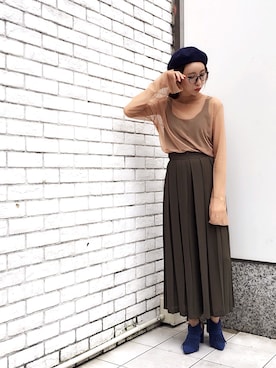 「アイテム（ブーティ）」を使った、YUKINObySEEPS仙台フォーラスさん（レディース・157cm・20代）の秋コーディネート