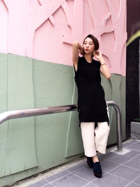 「OUTRO SOL（アウトロ ソル）のアイテム」を使った、YUKINObySEEPS仙台フォーラスさん（レディース・157cm）の秋コーディネート