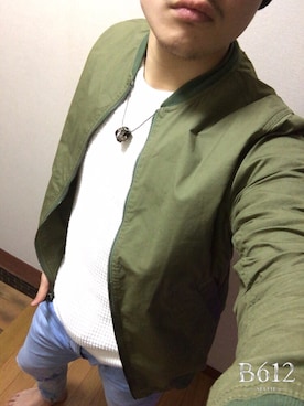 「Burner（バーナー）のアイテム（ブルゾン）」を使った、一寛さん（メンズ・165cm）の冬コーディネート