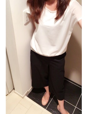 「仕事着」｜「アイテム（つなぎ/オールインワン）」を使った、ゆきさん（レディース・158cm）の夏コーディネート