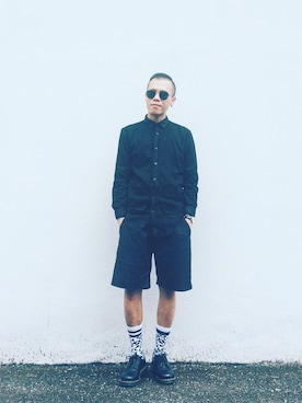「TOPMAN（トップマン）のアイテム（レッグウェア）」を使った、Kevin Chong さん（メンズ・168cm）の冬コーディネート