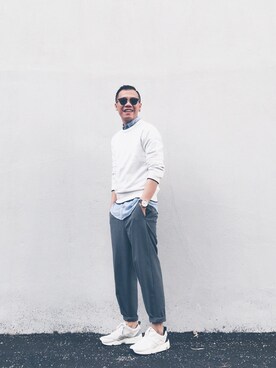 「MANGO（マンゴ）のアイテム（トップス）」を使った、Kevin Chong さん（メンズ・168cm）の冬コーディネート