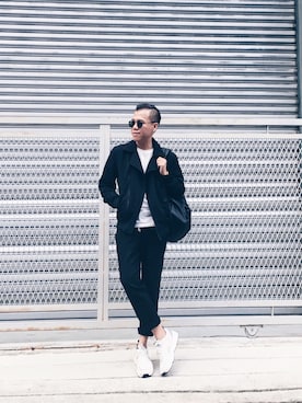 「PULL&BEAR（プルアンドベア）のアイテム（バッグ）」を使った、Kevin Chong さん（メンズ・168cm）の春コーディネート