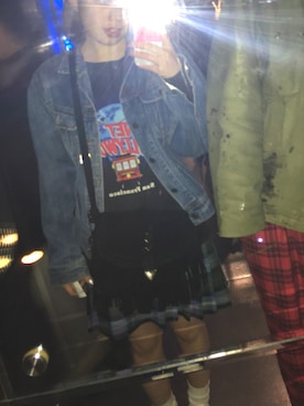 「BUBBLES（バブルス）のアイテム（バッグ）」を使った、KYATYさん（レディース・160cm）の春コーディネート