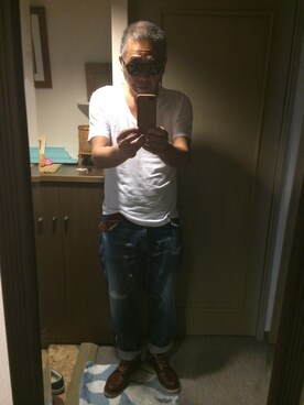 「NO NAME（ノーネーム）のアイテム（ブーツ）」を使った、Seiichiroさん（メンズ・180cm）の夏コーディネート