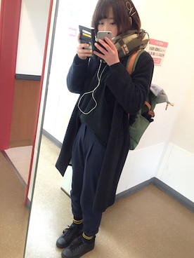 「仕事コーデ」｜「アイテム（チェスターコート）」を使った、み   い    。さん（レディース・168cm）の冬コーディネート