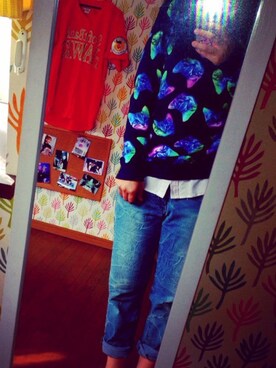 「FOREVER 21（フォーエバー トゥエンティーワン）のアイテム（シャツ/ブラウス、ピンク系）」を使った、 MINさん（レディース・164cm）の夏コーディネート