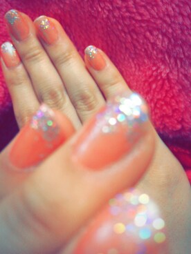 「manicureのアイテム（財布/小物、ピンク系）」を使った、 MINさん（レディース・164cm）の冬コーディネート