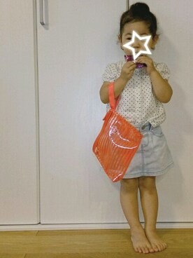 「Carter's（カーターズ）のアイテム（スカート）」を使った、くー☆さん（キッズ・90cm）の夏コーディネート