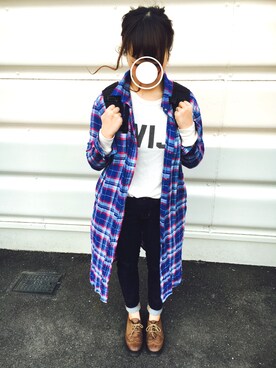 「X-girl（エックスガール）のOUTDOOR BACKPACK（バックパック/リュック）」を使った、hanakoさん（レディース・158cm）の春コーディネート