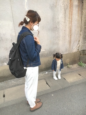 「X-girl（エックスガール）のOUTDOOR BACKPACK（バックパック/リュック）」を使った、hanakoさん（レディース・158cm）の春コーディネート