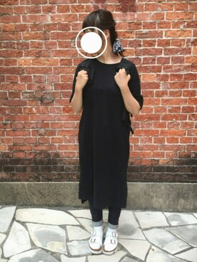 「X-girl（エックスガール）のOUTDOOR BACKPACK（バックパック/リュック）」を使った、hanakoさん（レディース・158cm）の春コーディネート