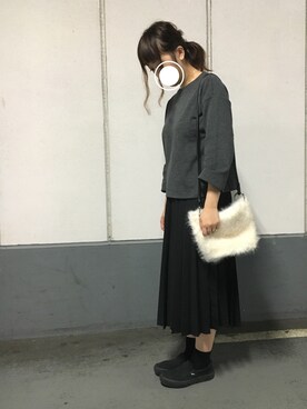 hanakoさんの「VANS ヴァンズ SLIP ON スリッポン V98CLA M.BLACK」を使ったコーディネート