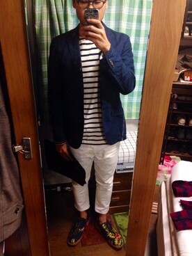 「QUENCHLOUD（クエンチラウド）のアイテム（シューズ）」を使った、a Takesiさん（メンズ・177cm）の春コーディネート