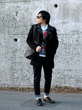 DZさん（メンズ・163cm）の冬コーディネート