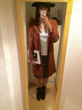 「murua」｜「アイテム（ブーティ）」を使った、Red Bullさん（レディース・168cm）の秋コーディネート