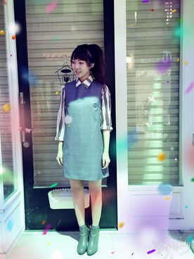 「STARMIMI（スターミミ）のアイテム（チュニック）」を使った、yokoさん（レディース・160cm）の冬コーディネート