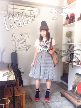 「Factor=（ファクターイコール）のアイテム（レッグウェア）」を使った、sanさん（レディース・155cm）の夏コーディネート