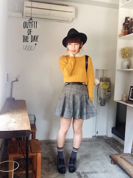 「Factor=（ファクターイコール）のアイテム（レッグウェア）」を使った、sanさん（レディース・155cm）の秋コーディネート