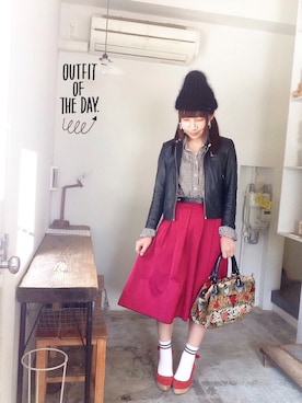 「Factor=（ファクターイコール）のアイテム（レッグウェア）」を使った、sanさん（レディース・155cm）の秋コーディネート