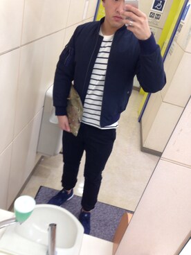 「アイテム（その他アウター）」を使った、mukaiさん（メンズ・185cm・20代）の秋コーディネート