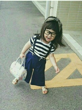「オンザ眉毛」｜「アイテム（その他）」を使った、urakotoさん（キッズ・90cm）の春コーディネート
