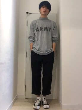 「CONVERSE（コンバース）のCONVERSE コンバース ジャック パーセル / JACK PURCEL（スニーカー）」を使った、げんきさん（メンズ・177cm）の秋コーディネート