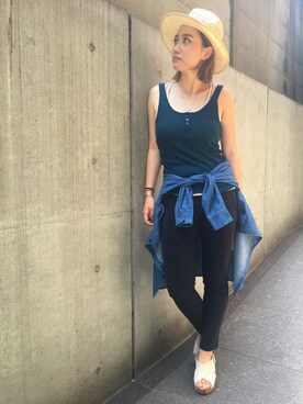 yurika   muroiさんの「avirex/ アヴィレックス / SATIN STRETCH SIDE POCKET PANTS/ サテン　ストレッチ　サイドポケット　パンツ」を使ったコーディネート