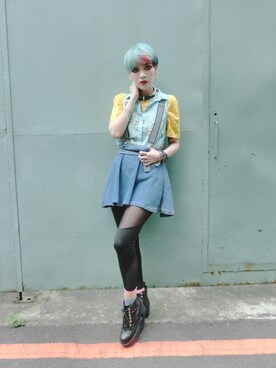 「PULL&BEAR（プルアンドベア）のアイテム」を使った、WEDNESDAYさん（レディース・163cm）の夏コーディネート