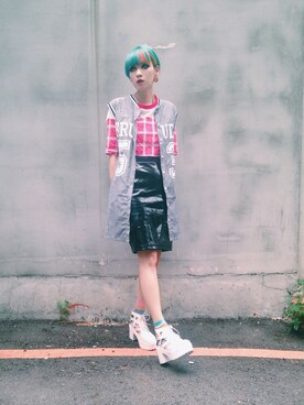 「H&M（エイチ・アンド・エム）のアイテム（スカート）」を使った、WEDNESDAYさん（レディース・163cm）の夏コーディネート