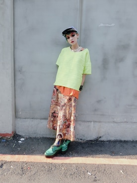 「RIPNDIP（リップンディップ）のアイテム」を使った、WEDNESDAYさん（レディース・163cm）の秋コーディネート