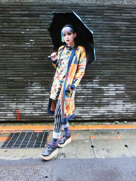 「stripes」｜「アイテム（ダウンジャケット/コート）」を使った、WEDNESDAYさん（レディース・163cm）の冬コーディネート