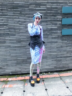「UNIF」｜「アイテム（ワンピース）」を使った、WEDNESDAYさん（レディース・163cm）の春コーディネート