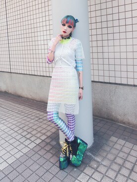 「PANTONE」｜WEDNESDAYさん（レディース・163cm）の夏コーディネート