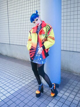 「80s」｜「アイテム（ダウンジャケット/コート）」を使った、WEDNESDAYさん（レディース・163cm）の冬コーディネート