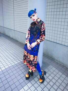 「UNIF」｜「アイテム（ワンピース）」を使った、WEDNESDAYさん（レディース・163cm）の冬コーディネート