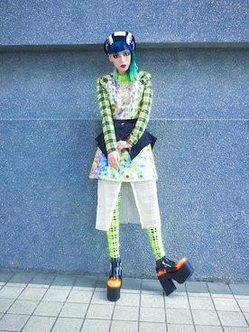 「UNIF」｜「アイテム（キャミソール）」を使った、WEDNESDAYさん（レディース・163cm）の春コーディネート
